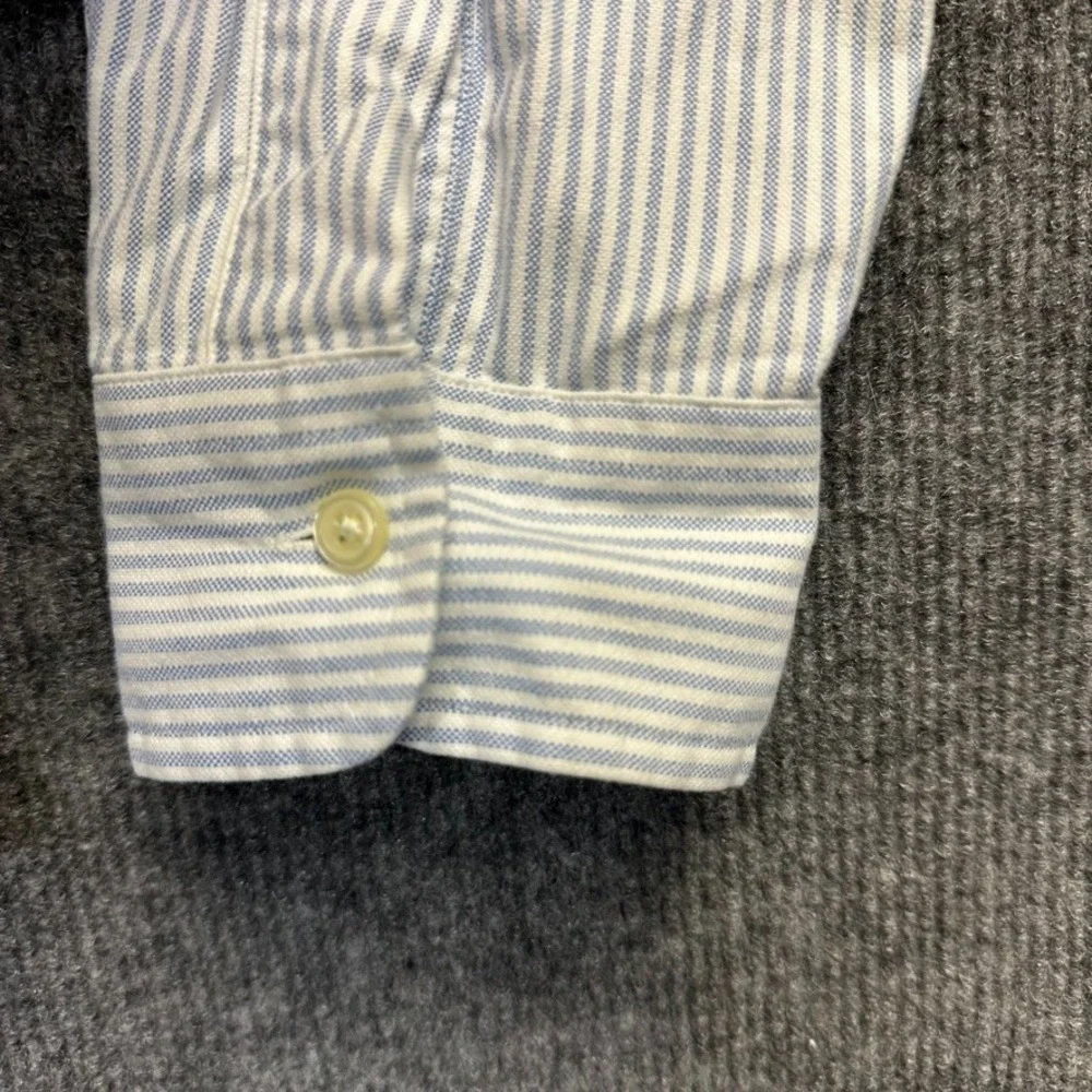 Polo Ralph Lauren Mens Slim Fit Blue White Striped Oxford Button Down Shirt S